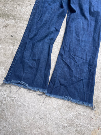 1980S SEAFARER USN DENIM WIDE BOTTOM FLARE JEANS