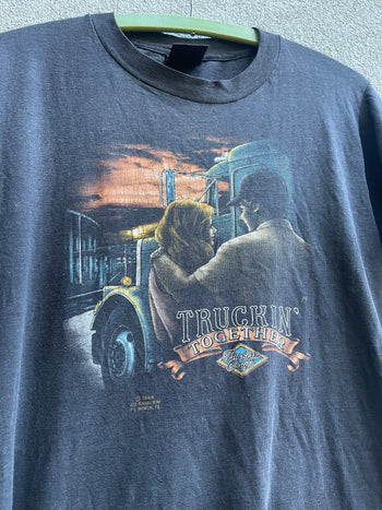 1980S HARLEY DAVIDSON 3D EMBLEM TRUCKIN TOGETHER TEE