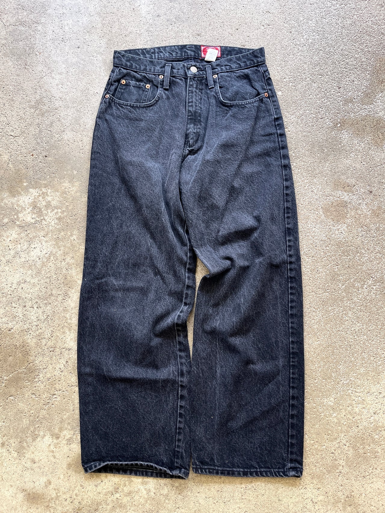 2000s Y2K BAGGY BLACK DENIM SKATER JEANS