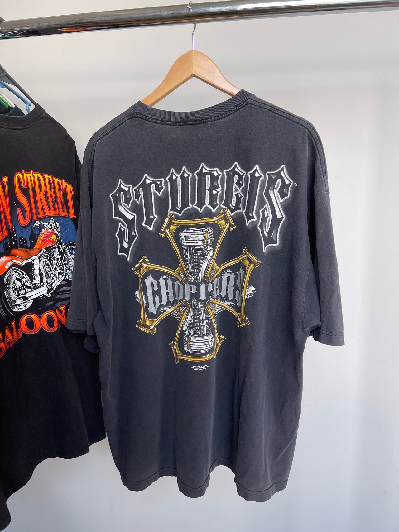 2000S FADED STURGIS CHOPPERS SKULL TEE