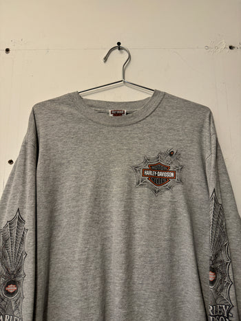 2000S HARLEY DAVIDSON FADED SPIDER LONGSLEEVE