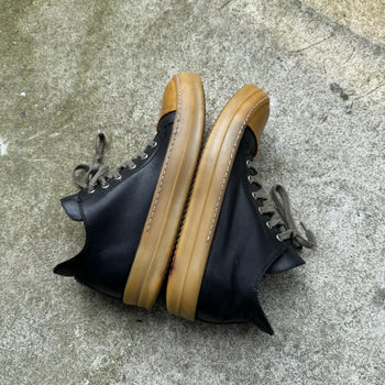Rick Owens SS18 Dirt Leather Low Ramones Gum