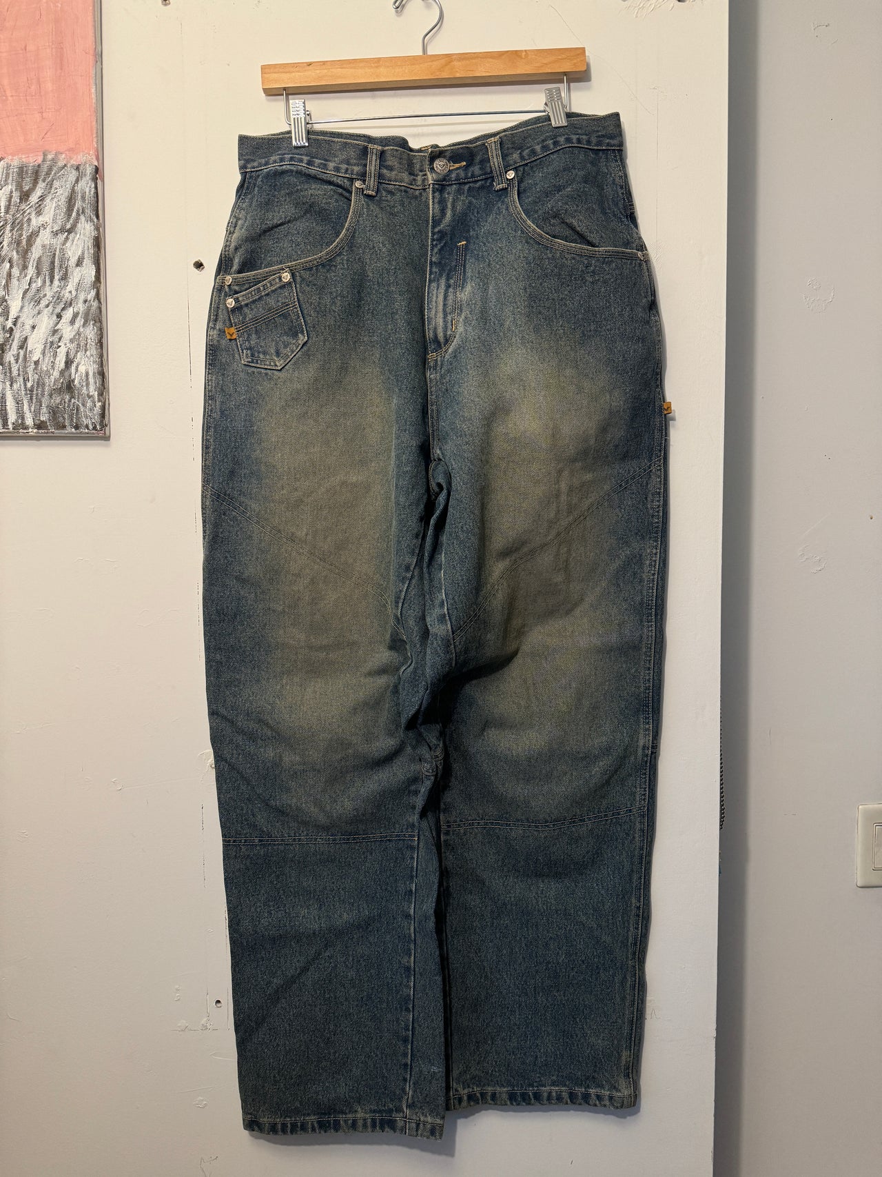 2000s Y2K FADED BAGGY WIDE LEG VIBES SKATER JEANS