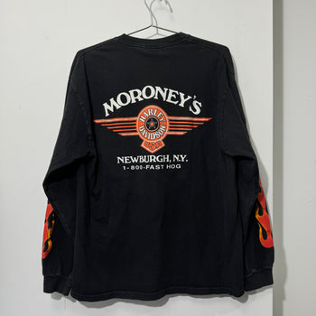 2000S HARLEY DAVIDSON FLAME V-TWIN ENGINE LONGSLEEVE TEE