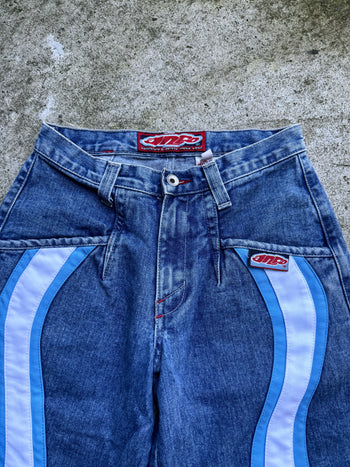 1990s JNCO JEANS HYPNOTIX SHORTS CUT THRASHED