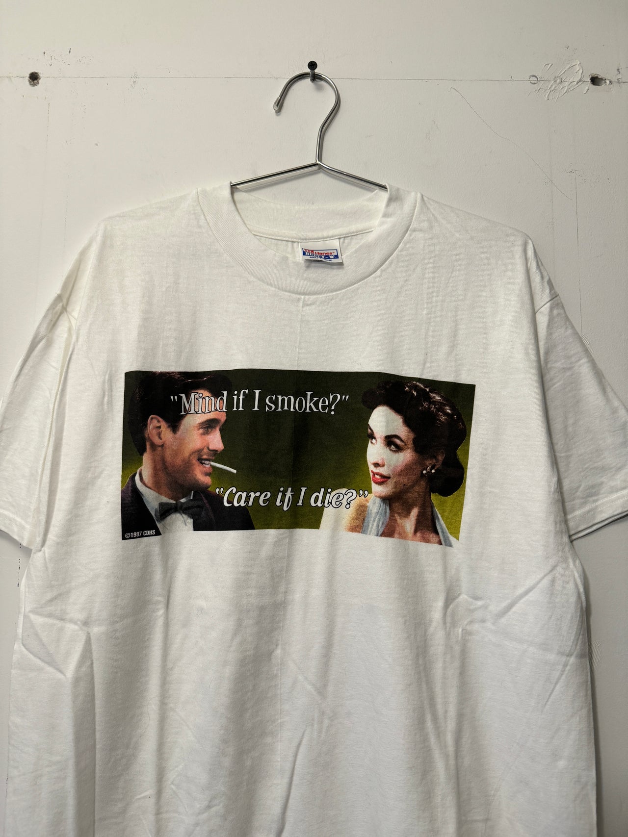 1990s ANTI CIGARETTES CARE IF I DIE TEE