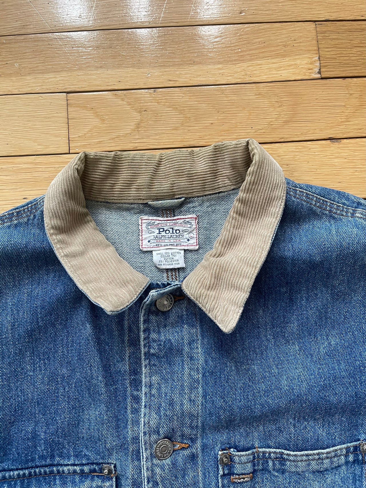 POLO RALPH LAUREN AUTHENTIC DUNGAREES CROPPED DENIM JACKET