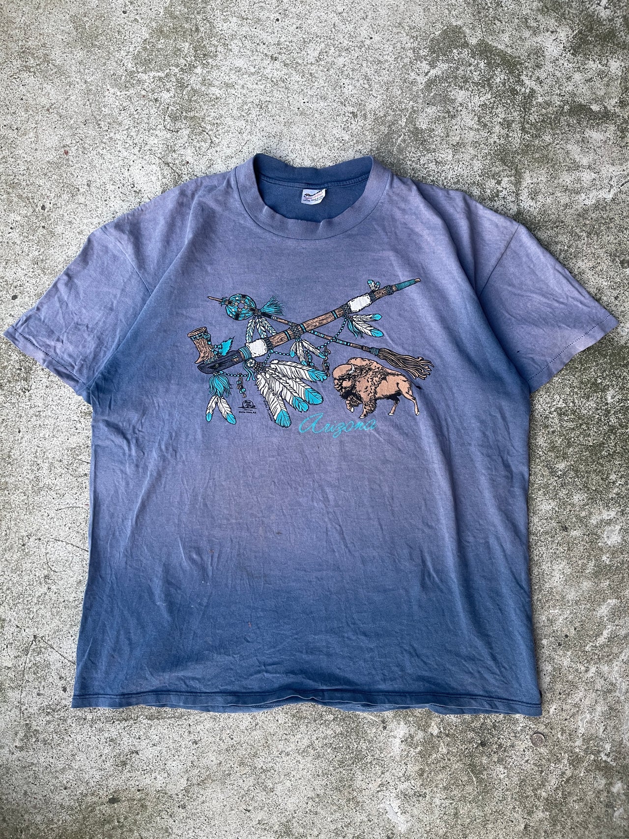 1990s THRASHED NATIVE AMERICAN PIPE TEE