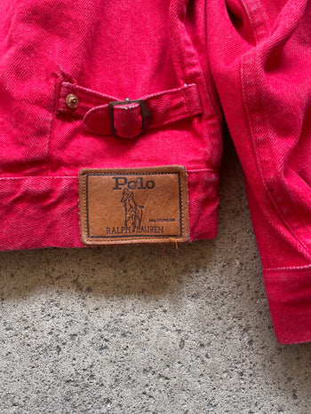 1980s POLO RALPH LAUREN RED DENIM TYPE 2 TRUCKER JACKET