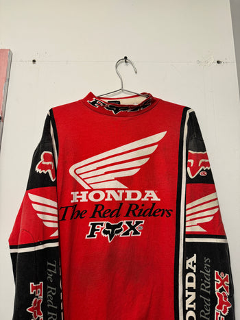 1990s FADED HONDA FOX RACING THE RED RIDERS LONGSLEEVE TEE