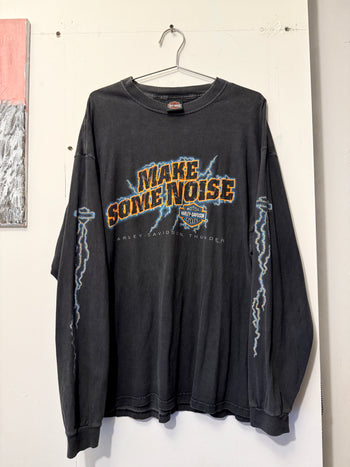 2000s HARLEY DAVIDSON MAKE SOME NOISE LIGHTNING TEE