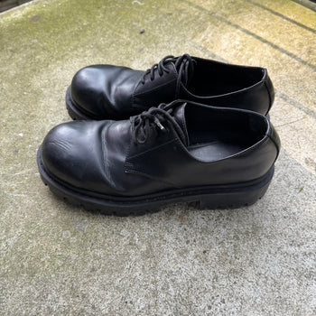Balenciaga Sergent Derby Black Calf Leather