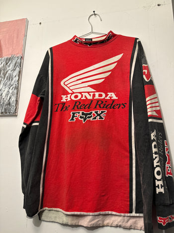 1990s FADED HONDA FOX RACING THE RED RIDERS LONGSLEEVE TEE