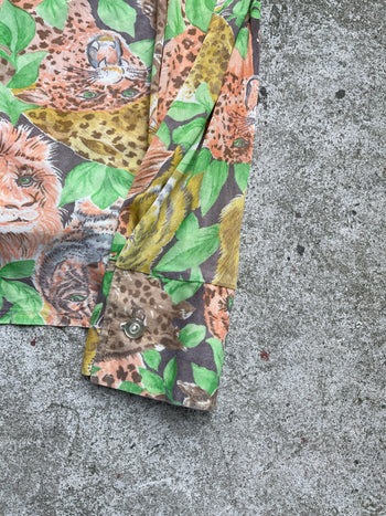 1970s ANIMAL PRINT NOVELTY BUTTON SHIRT