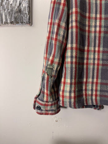 Camisa de franela a cuadros desgastada RRL