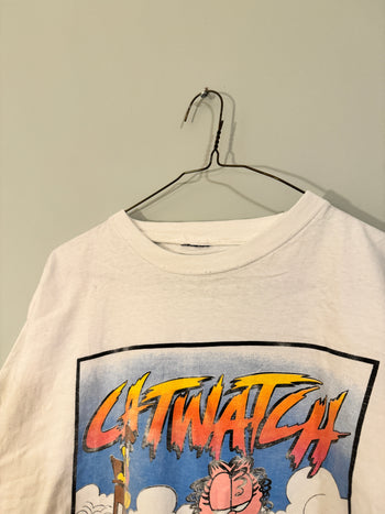 1990s GARFIELD CATWATCH BAYWATCH PARODY TEE