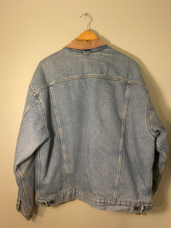 1990s CARHARTT BLANKET LINED DENIM TRUCKER JACKET