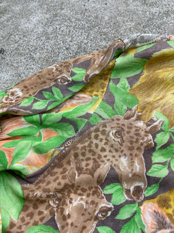 1970s ANIMAL PRINT NOVELTY BUTTON SHIRT
