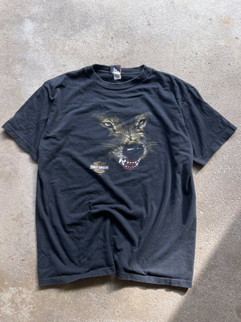 2000s HARLEY DAVIDSON FADED WOLF TEE