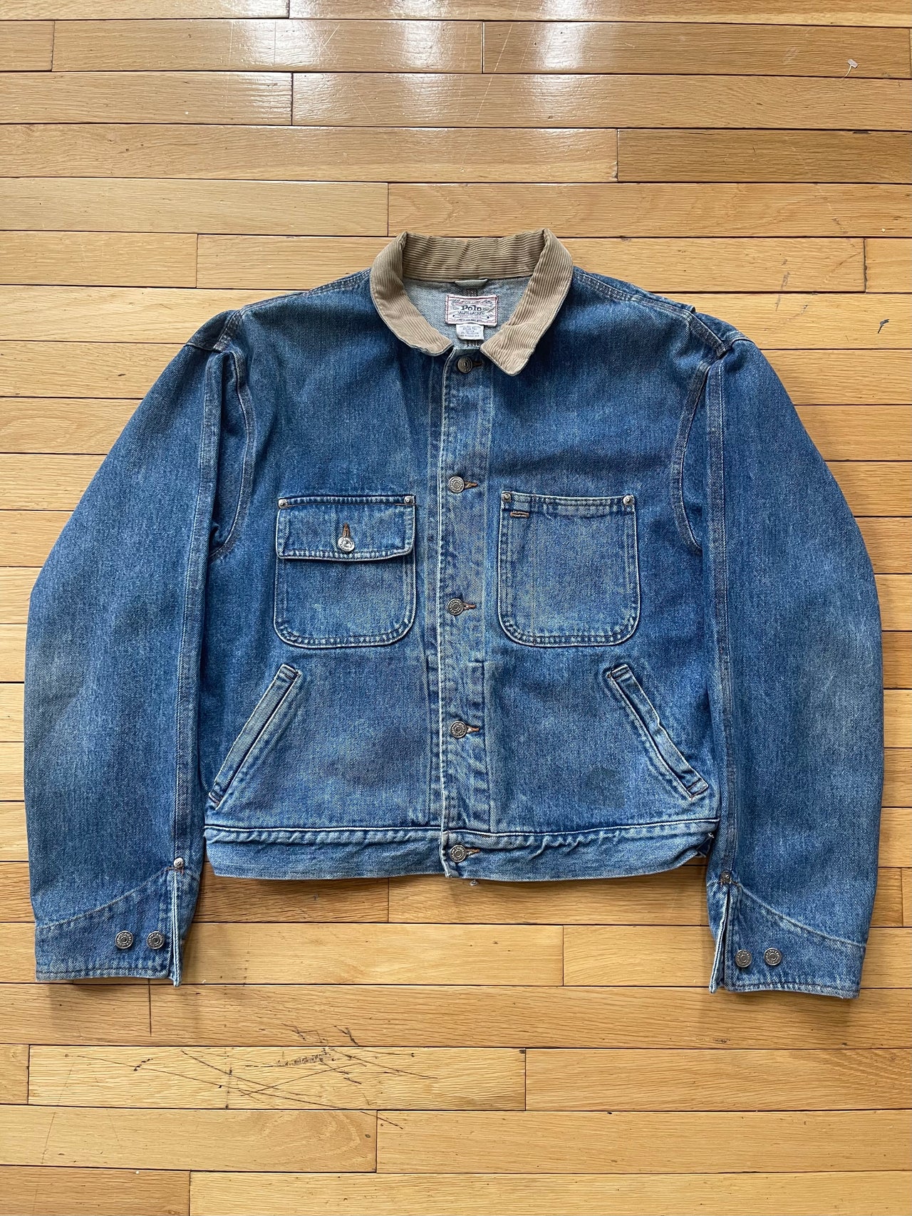 POLO RALPH LAUREN AUTHENTIC DUNGAREES CROPPED DENIM JACKET