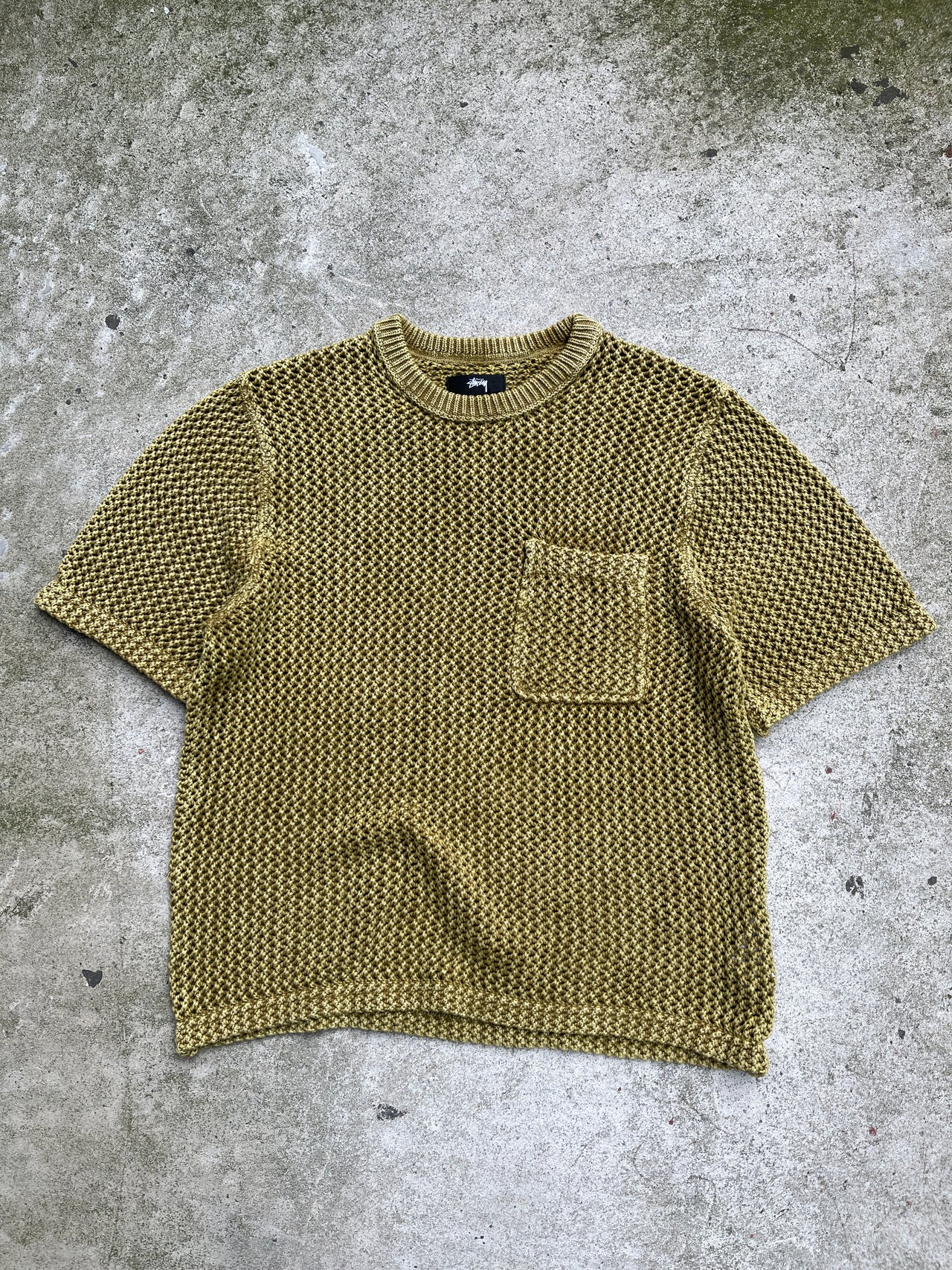 STUSSY O’DYED MESH CREW SHIRT