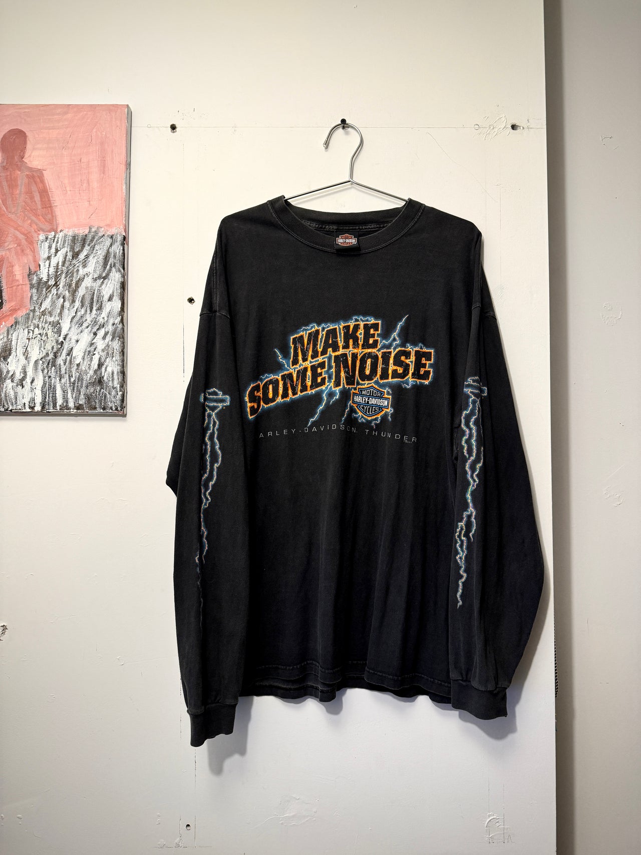 2000s HARLEY DAVIDSON MAKE SOME NOISE LIGHTNING TEE