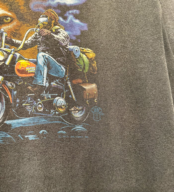 1980S HARLEY DAVIDSON FADED LONE WOLF TEE