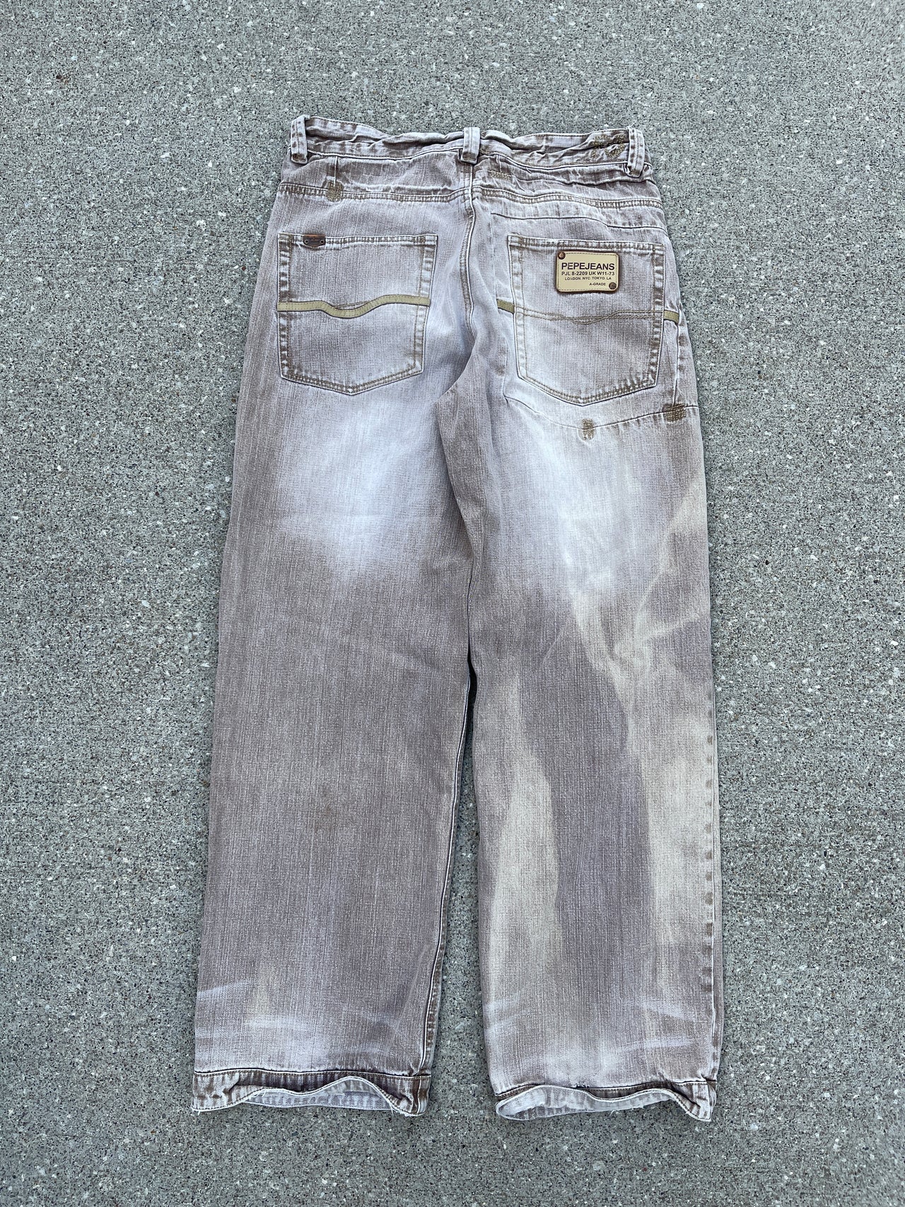 2000s Y2K PEPE JEANS FADED BAGGY DENIM