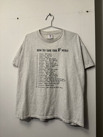 2000s HOW TO USE THE F WORD TEE