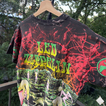1990s Led Zeppelin Houses of Holy Thrashed AOP Band Tee