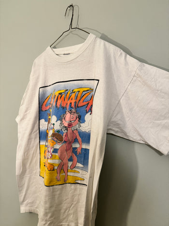 1990s GARFIELD CATWATCH BAYWATCH PARODY TEE