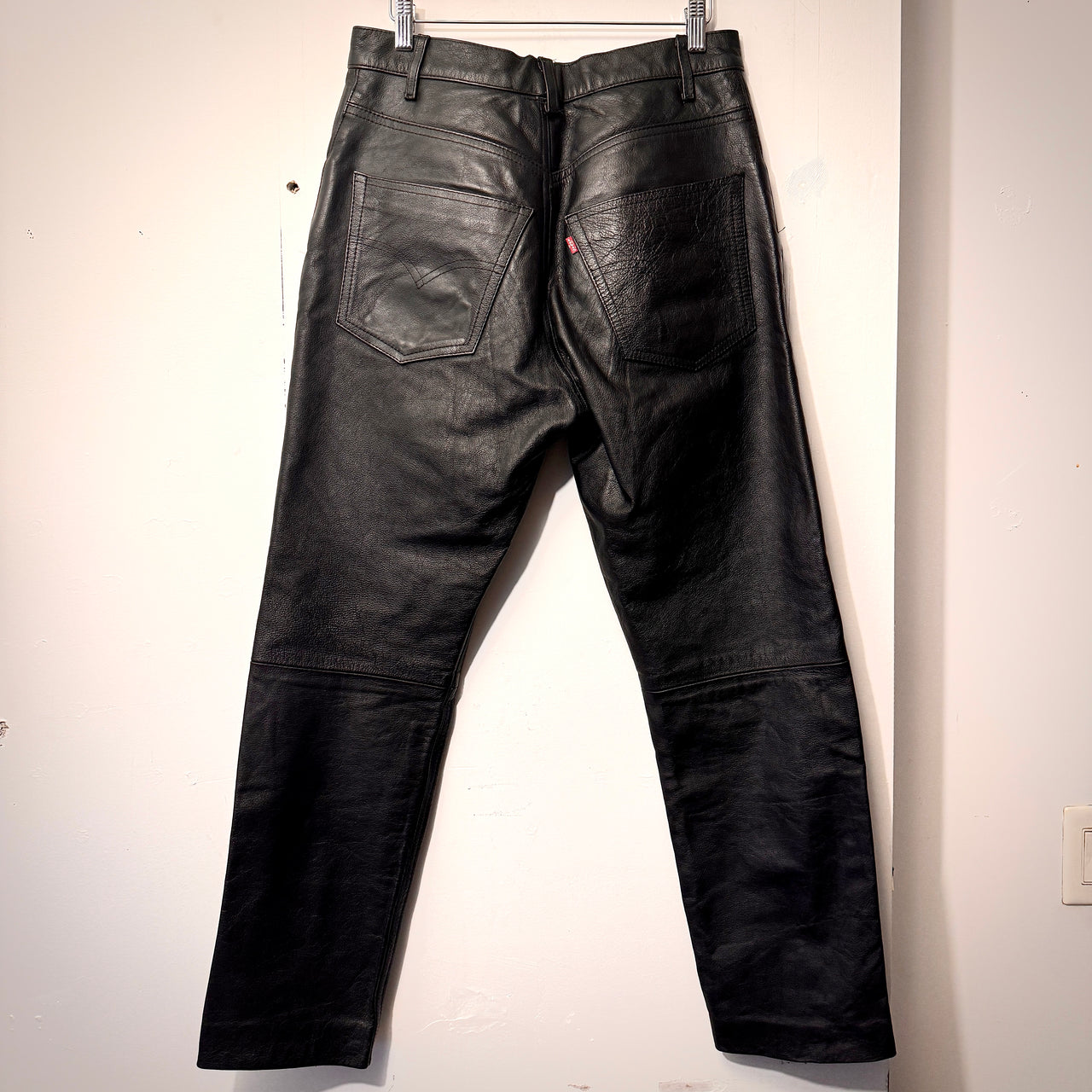 2000s LEVI'S LOT 53 BLACK LEATHER PANTS LIMITED EDITION