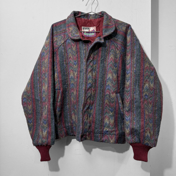 1990S WALLS AZTEC SOUTHWESTERN BOMBER WORK JACKET