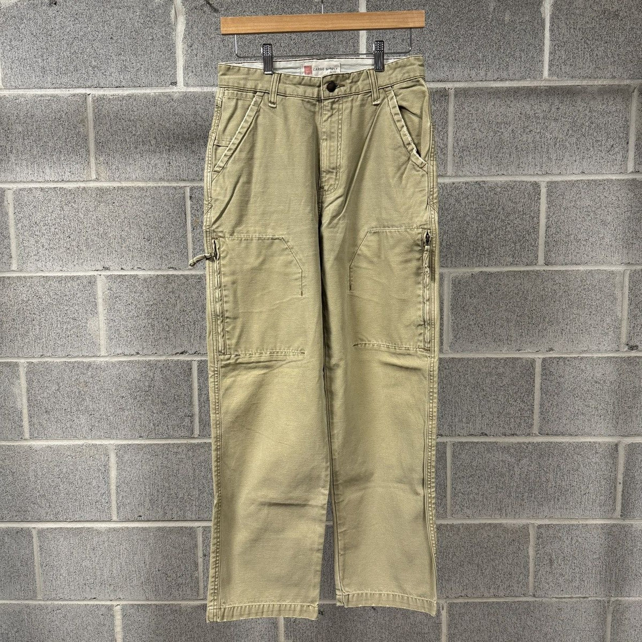1990s Y2K Mossimo Tan Canvas Cargo Pants