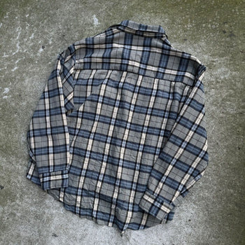 1990s Faded Plaid Flannel Shirt