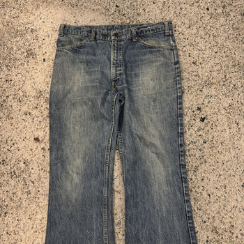 1970s LEVI'S 646 ORANGE TAB FADED FLARE DENIM JEANS