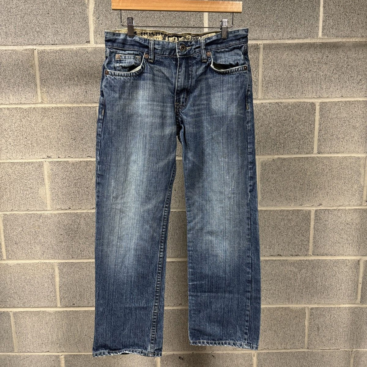 2000s Y2K Baggy Embroidered Faded Jeans