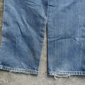 1990s THRASHED FADED MADE IN USA WORKWEAR CARPENTER DENIM JEANS