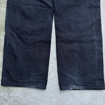 CARHARTT FADED BLACK DOUBLE KNEE PANTS