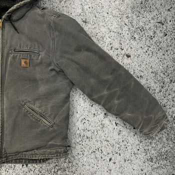 CARHARTT THRASHED FADED LINED HOODED JACKET