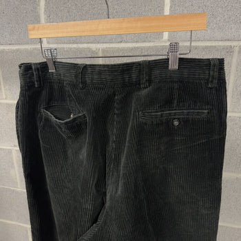 2001 Gap Dark Green Corduroy Baggy Pleated Wide Leg Pants