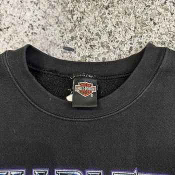 Sudadera con el logotipo de un rayo descolorido de Harley-Davidson de los años 2000