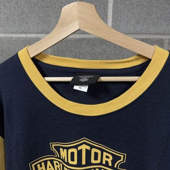 2000s Harley Davidson Colorblock Logo Tee