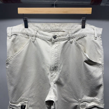 1990s Y2K Thrashed Levi's L2 Baggy Wide Cargo Pants