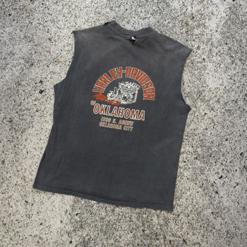 1990s Harley Davidson Faded Gun Tank
