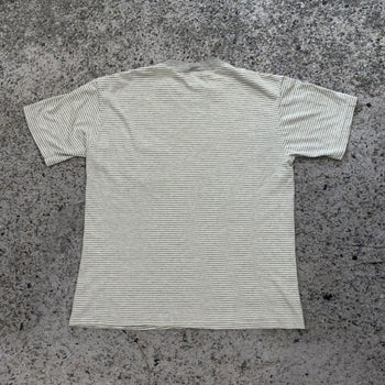 1990s Striped Faded Single Stitch Pocket Tee