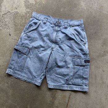 2000S FADED WRANGLER DENIM CARGO SKATER SHORTS JORTS