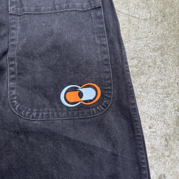 1990s JNCO 1067 DOUBLE BARREL GIRLY STUFF BLACK DENIM JEANS