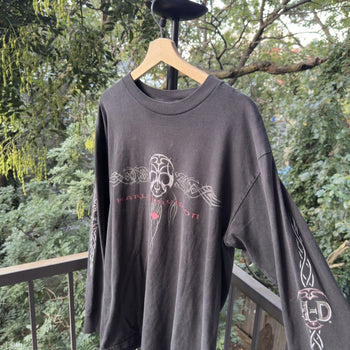 2000s Harley Davidson Faded Tribal Skull Flame Longsleeve Tee