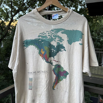 1990s Thrashed Faded Distressed World Biomes Tee